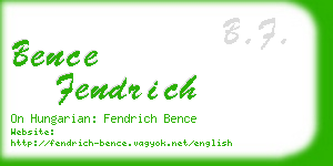 bence fendrich business card